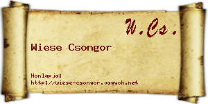 Wiese Csongor névjegykártya