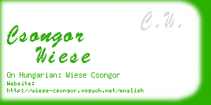 csongor wiese business card